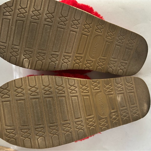 Red Fuzzy Slippers - Picture 2 of 2